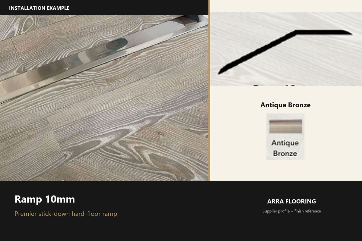 Premier Ramp 10mm — Antique Bronze — profile and finish reference