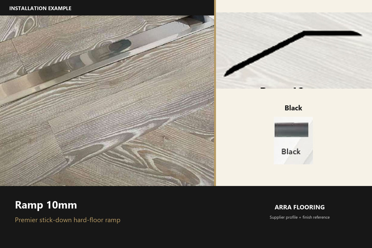 Premier Ramp 10mm — Black — profile and finish reference