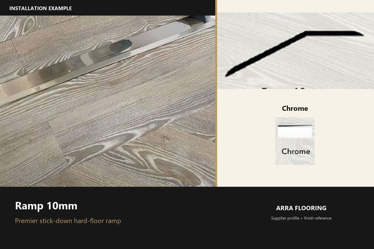 Premier Ramp 10mm — Chrome — profile and finish reference