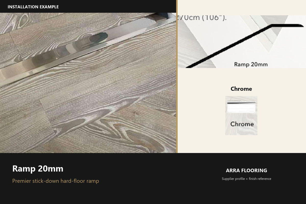 Premier Ramp 20mm — Chrome — profile and finish reference