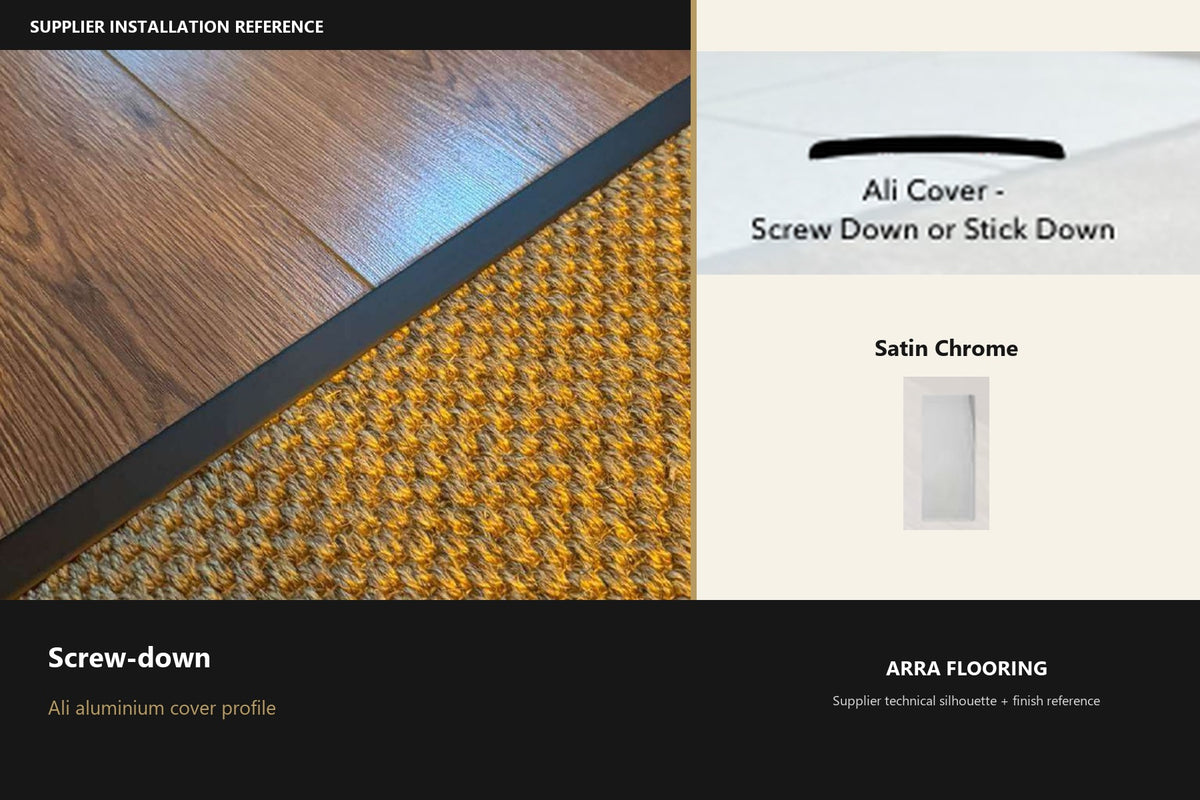 Screw-down — Satin Chrome — profile and finish reference