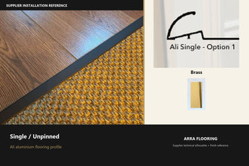 Single / Unpinned — Brass — profile and finish reference