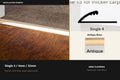 Premier Single 4 / 4mm / 32mm — Antique Brass — profile and finish reference