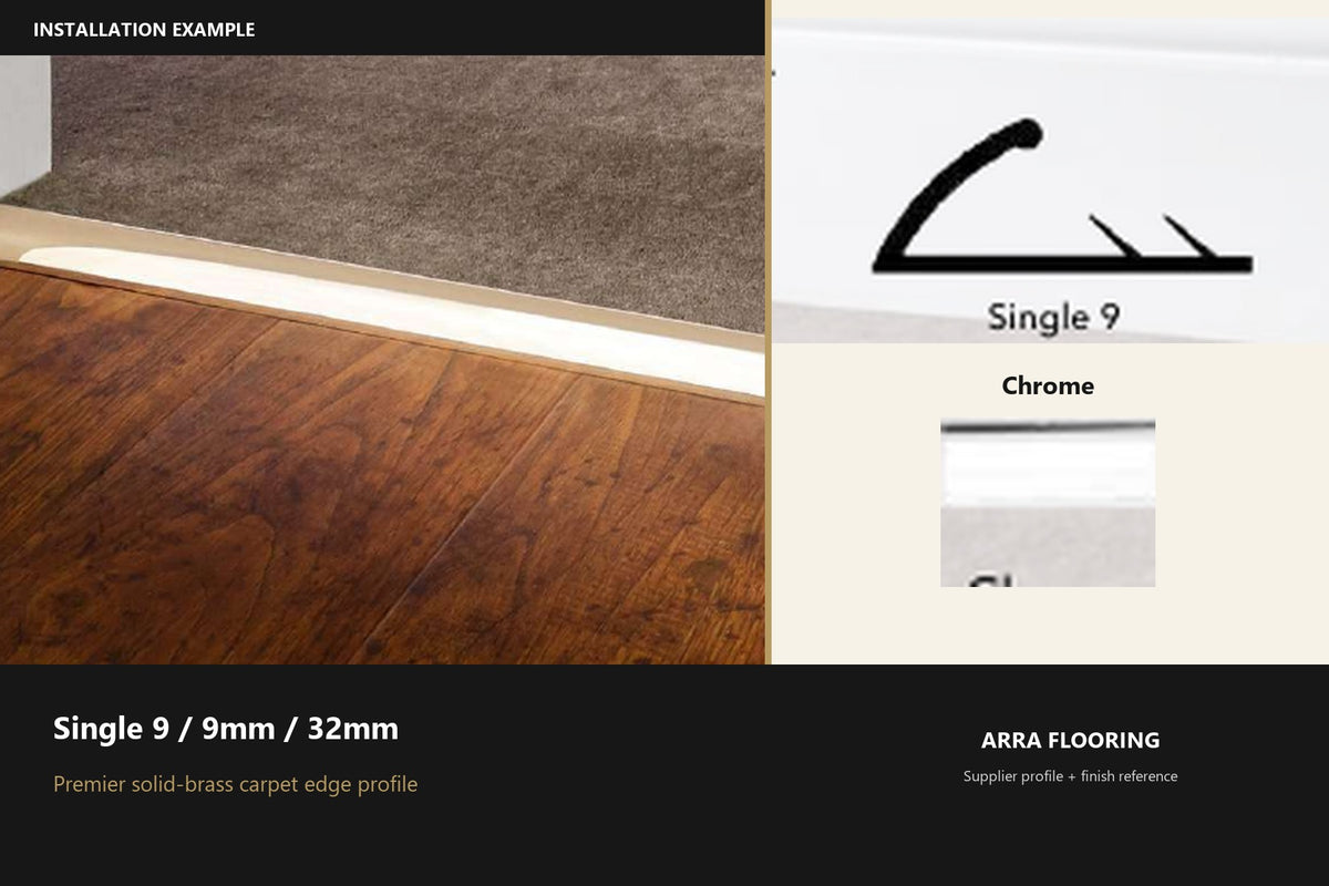 Premier Single 9 / 9mm / 32mm — Chrome — profile and finish reference
