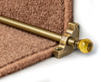 Crystal Amber Stair Rods — Antique Brass — official Stair Rods UK image