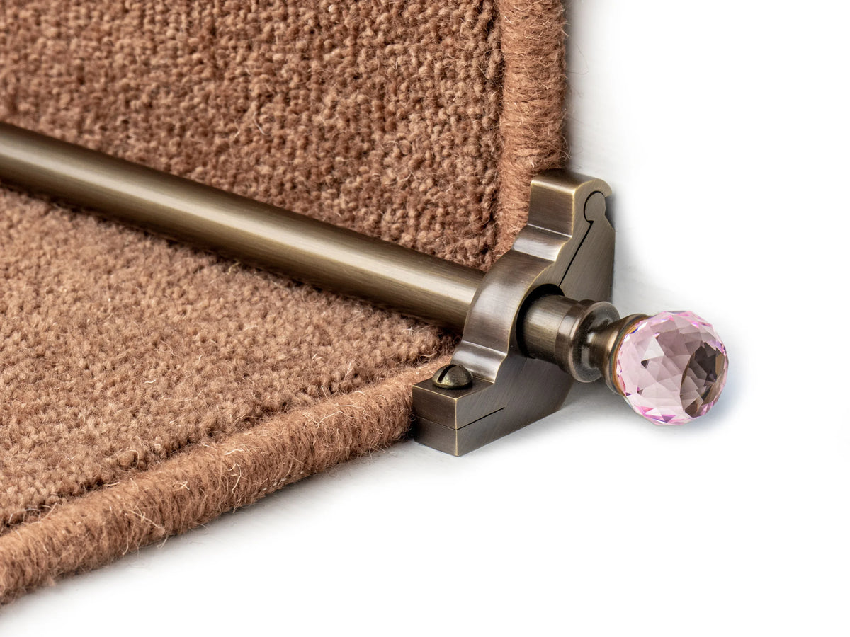 Crystal Rose Stair Rods — Antique Bronze — official Stair Rods UK image