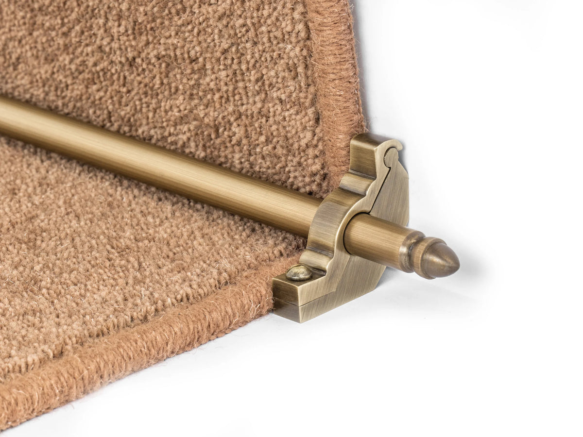Premier Lancaster Solid Brass Stair Rods — Antique Brass — official Stair Rods UK image