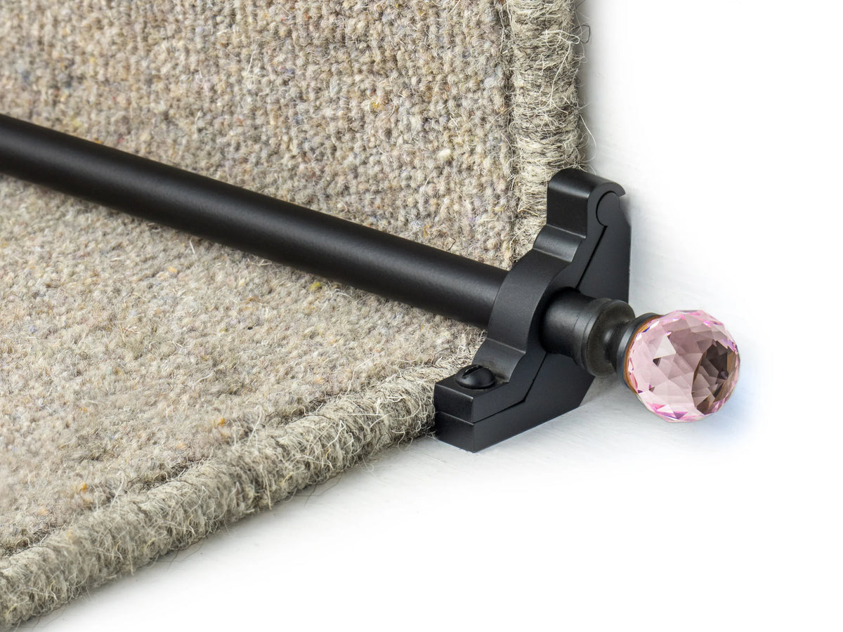 Crystal Rose Stair Rods — Black — official Stair Rods UK image