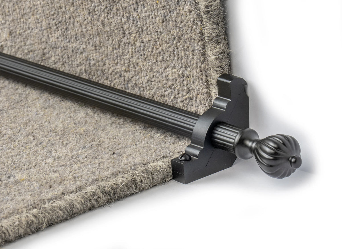 Eastern Promise Cairo Stair Rods — Black — official Stair Rods UK image