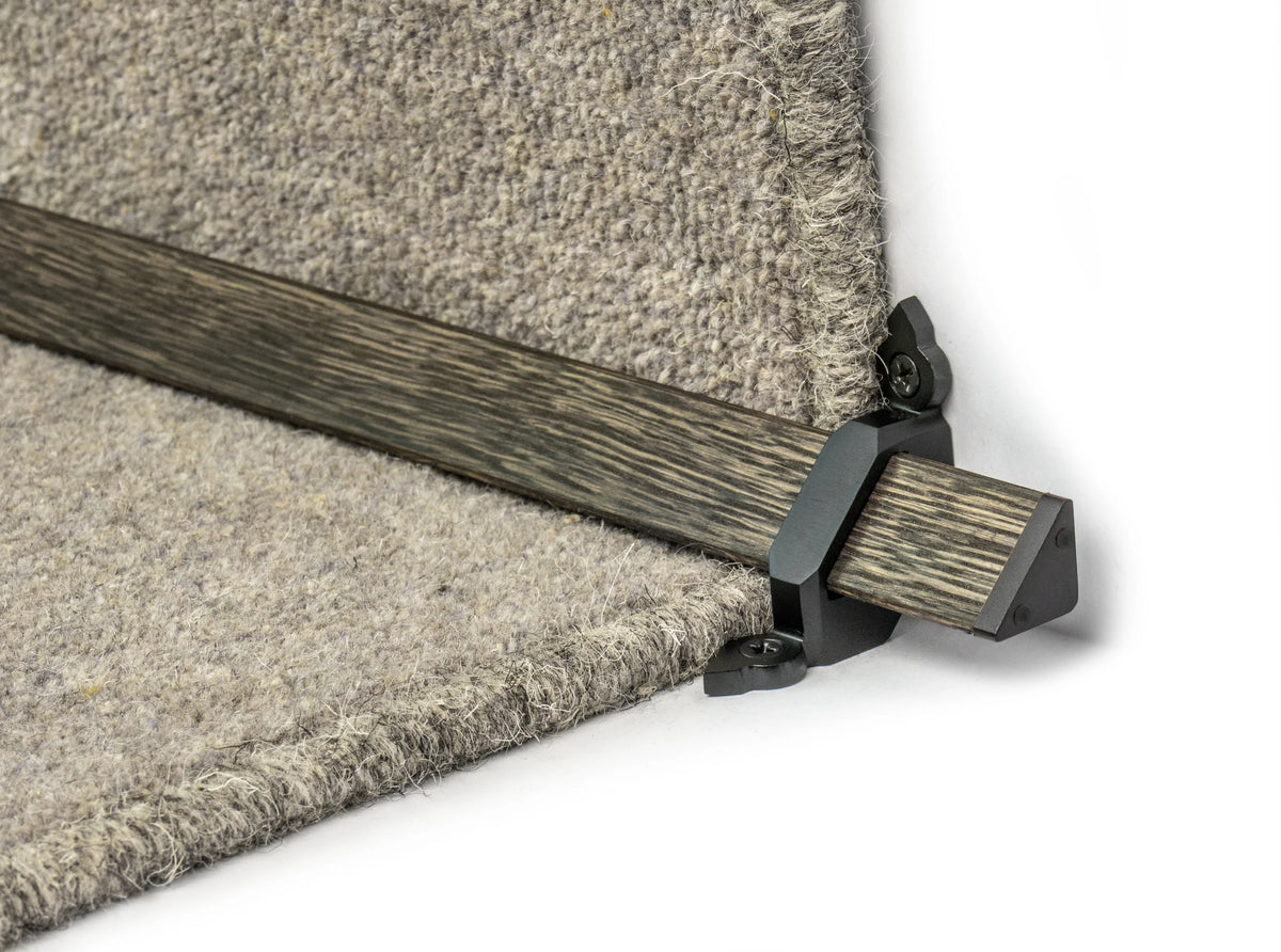 Tudor Wooden Stair Rods — Dark Oak — Black — official Stair Rods UK image