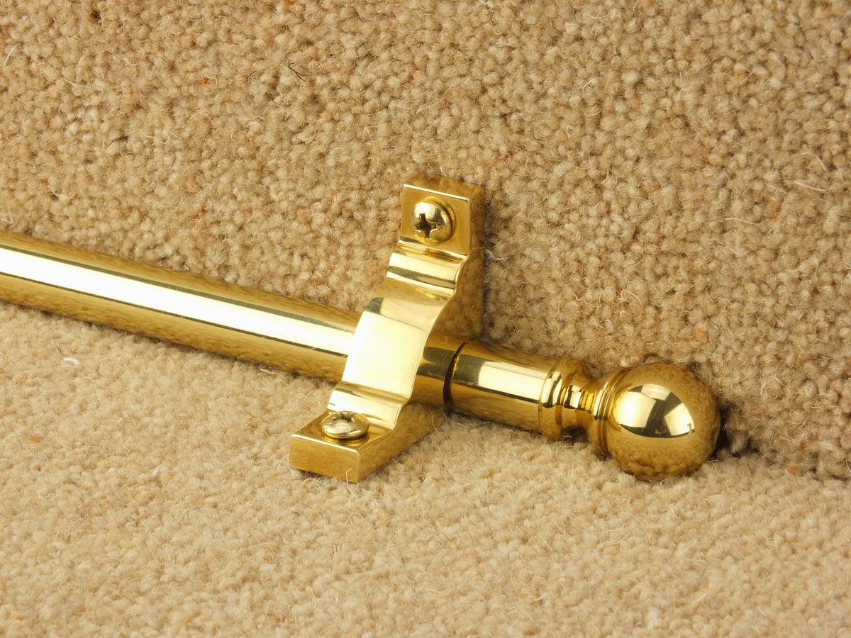Country Balladeer Spiral 1/2 inch (12mm) Stair Rods — fitting: Fully Fitted (Front Fix) — official Stair Rods UK image
