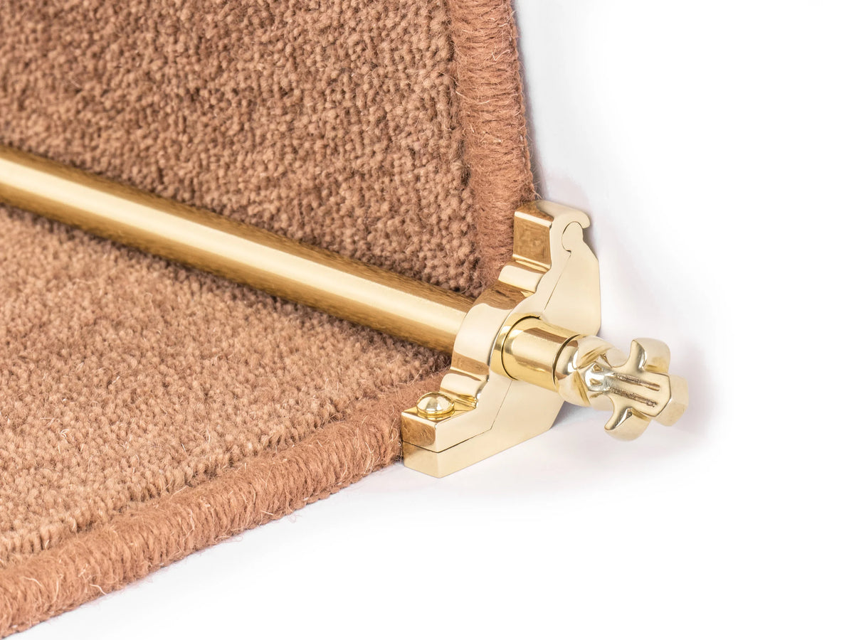 Country Arran Plain 5/8 inch (16mm) Stair Rods option and fitting detail — supplier photography