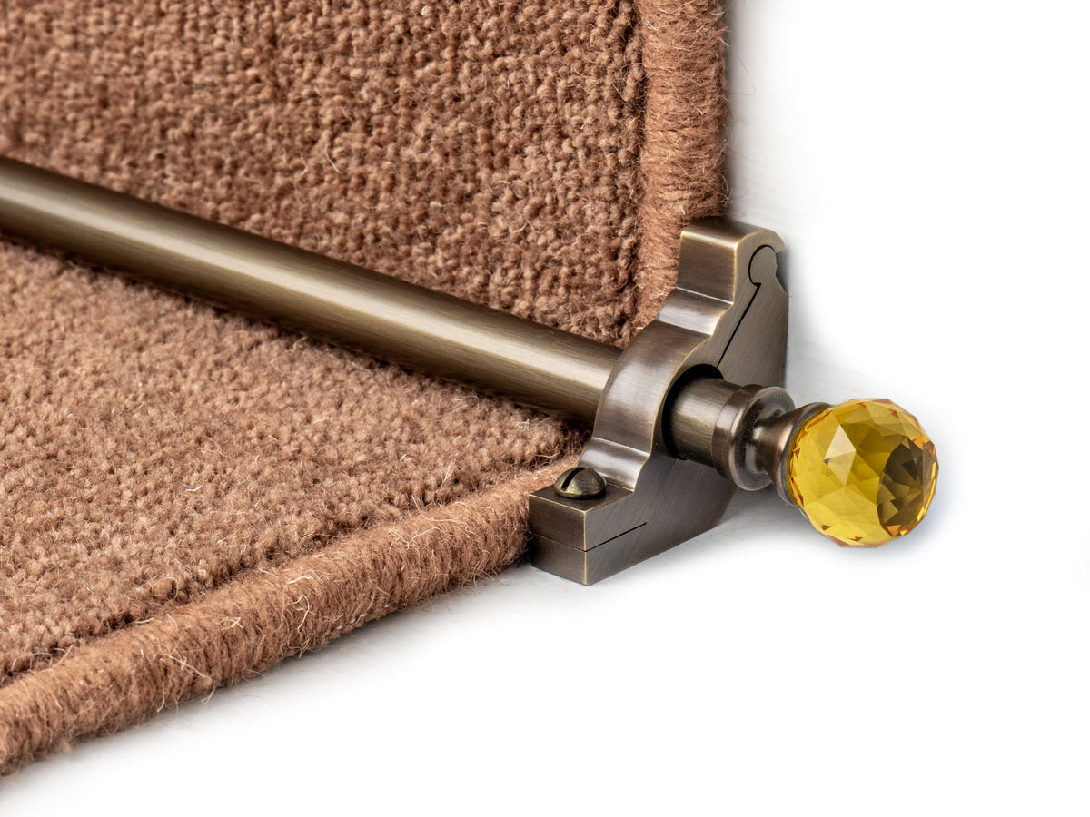 Crystal Rose Stair Rods option and fitting detail — supplier photography