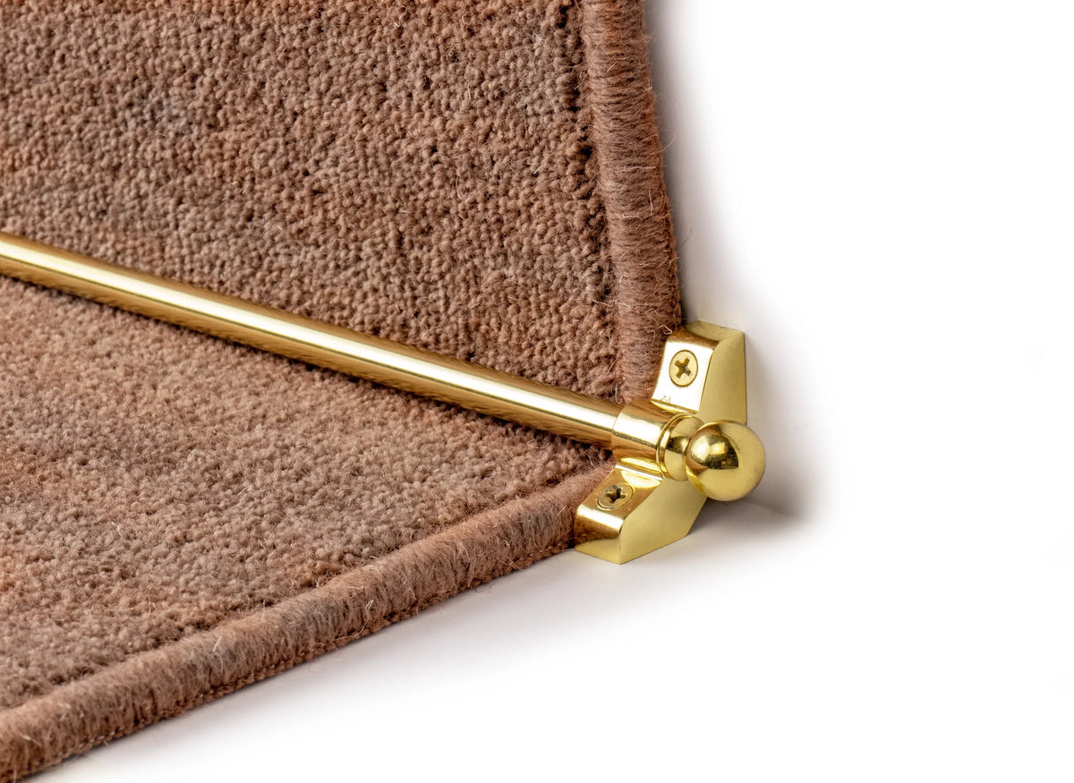 Jubilee Retro-Fit Stair Rods — Polished Brass — official Stair Rods UK image