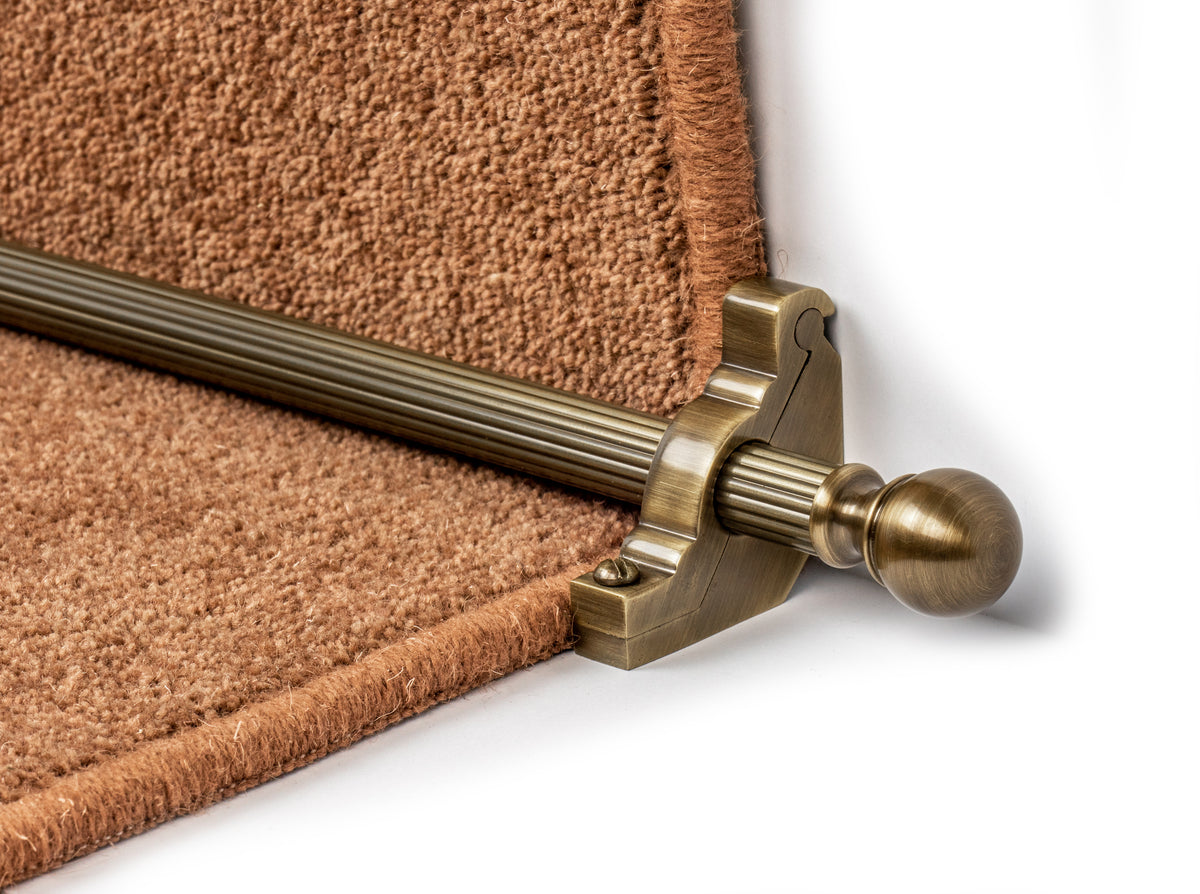 Country Balladeer Reeded 1/2 inch (12mm) Stair Rods — fitting: Runner — official Stair Rods UK image