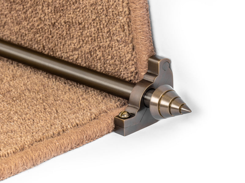 Vision Arrow Stair Rods option and fitting detail — supplier photography