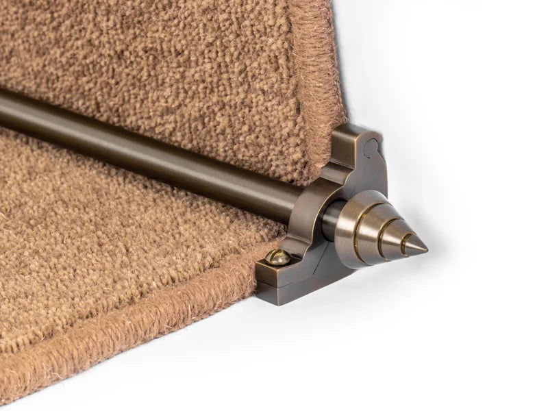Vision Sphere Stair Rods option and fitting detail — supplier photography