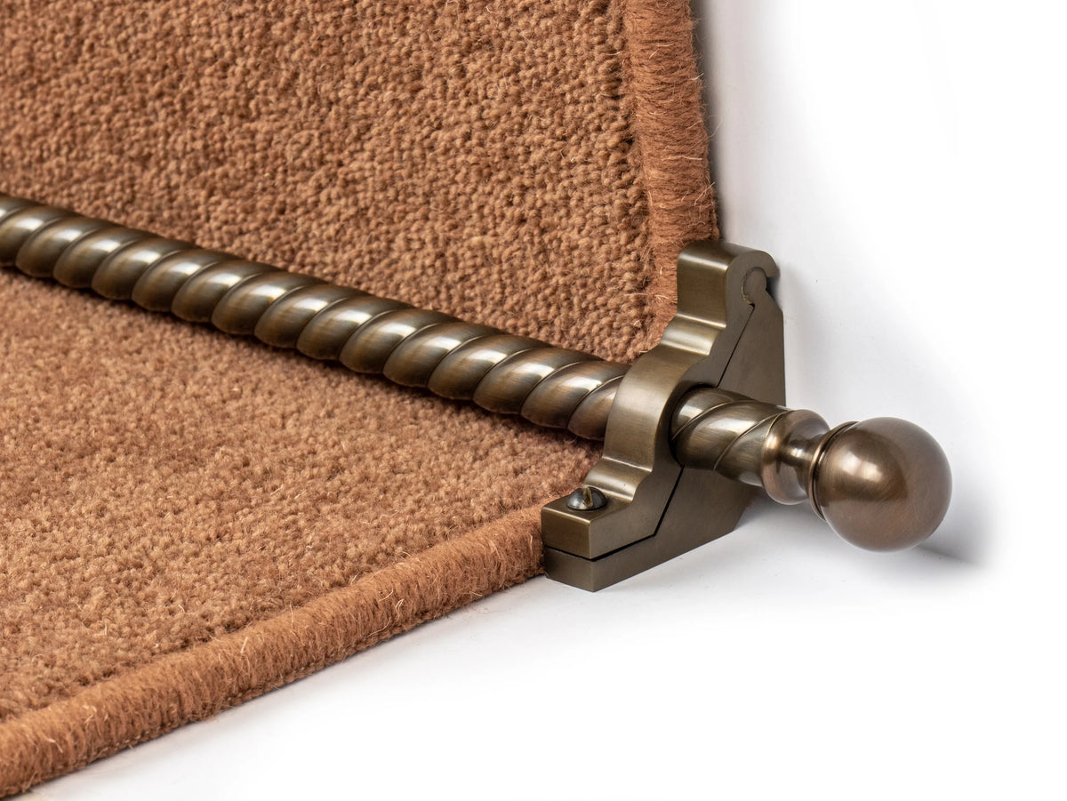 Country Balladeer Plain 1/2 inch (12mm) Stair Rods — Antique Bronze — official Stair Rods UK image