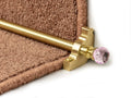 Crystal Rose Stair Rods — Satin Brass — official Stair Rods UK image
