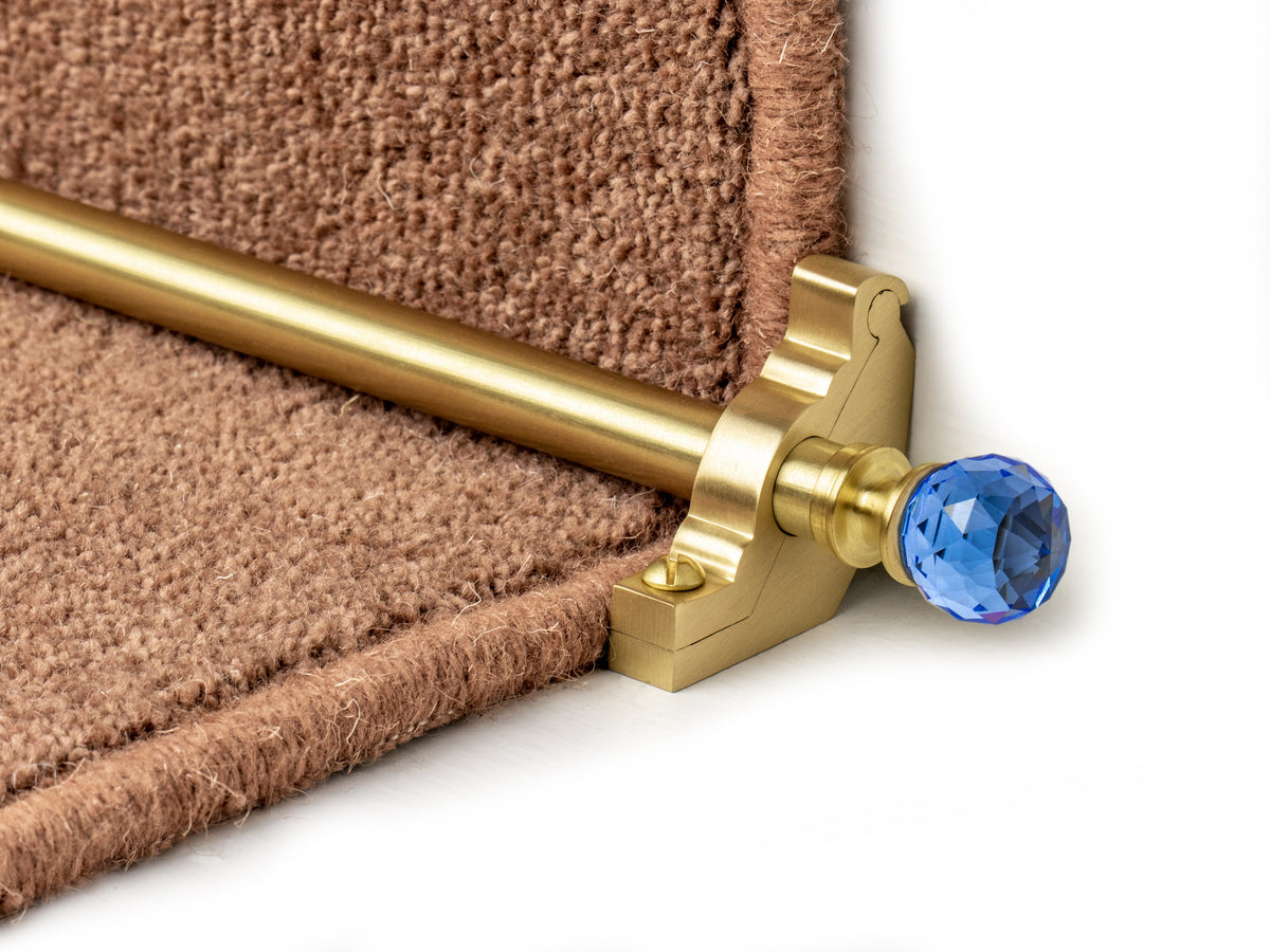 Crystal Sky Stair Rods — Satin Brass — official Stair Rods UK image