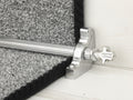 Country Bordeaux Reeded 1/2 inch (12mm) Stair Rods — Brushed Chrome — official Stair Rods UK image