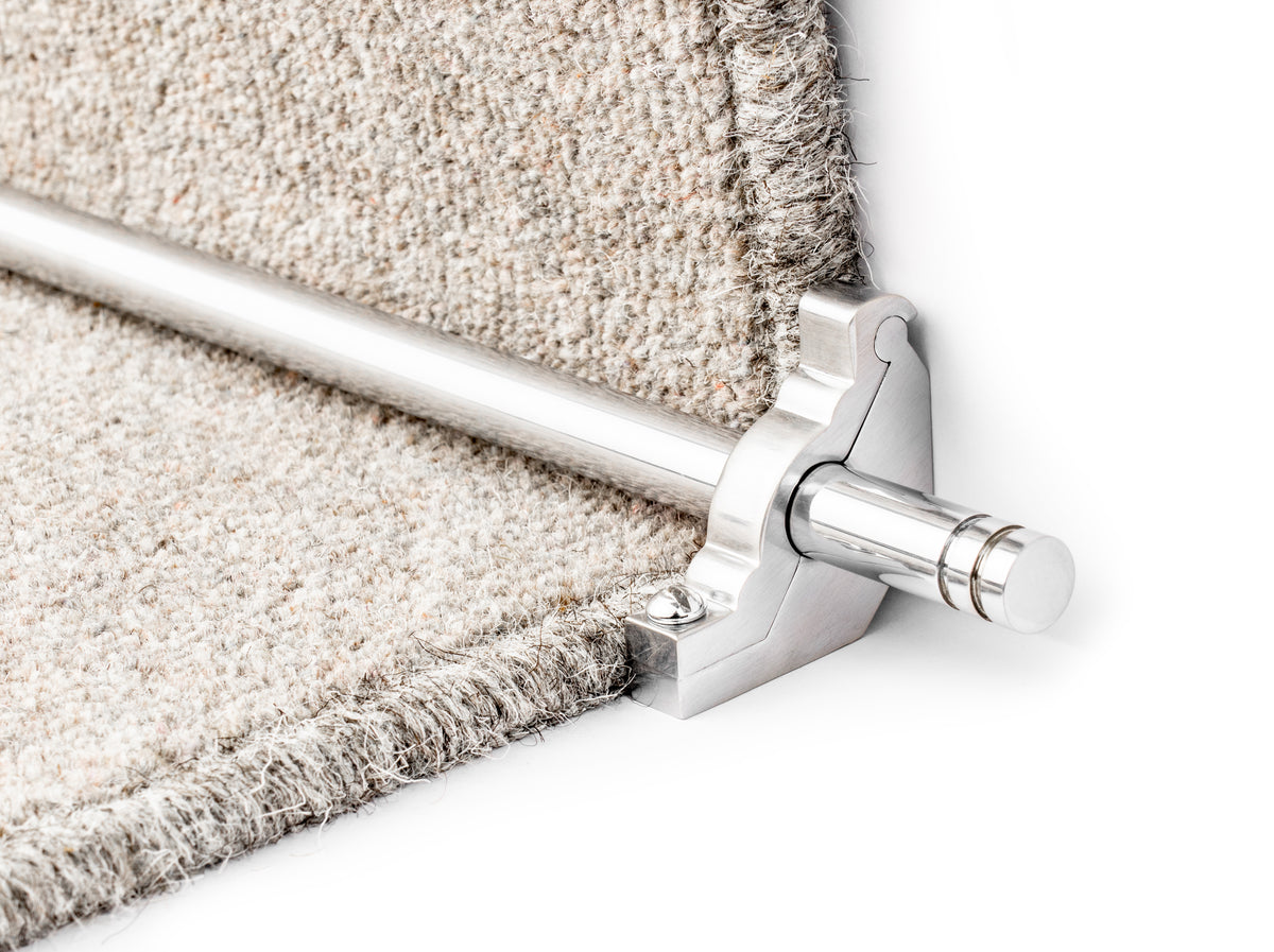 Premier Woburn Solid Brass Stair Rods — Brushed Chrome — official Stair Rods UK image