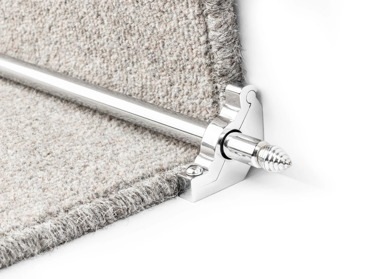 Premier Chatsworth Solid Brass Stair Rods — Chrome — official Stair Rods UK image