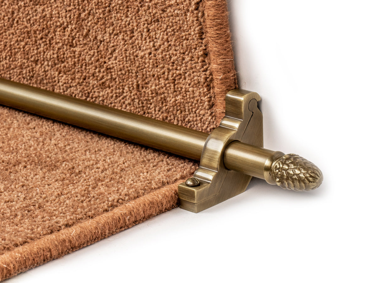Country Sherwood Spiral 1/2 inch (12mm) Stair Rods — Antique Brass — official Stair Rods UK image