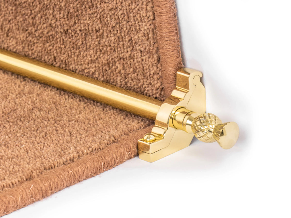 Country Bordeaux Plain 1/2 inch (12mm) Stair Rods option and fitting detail — supplier photography