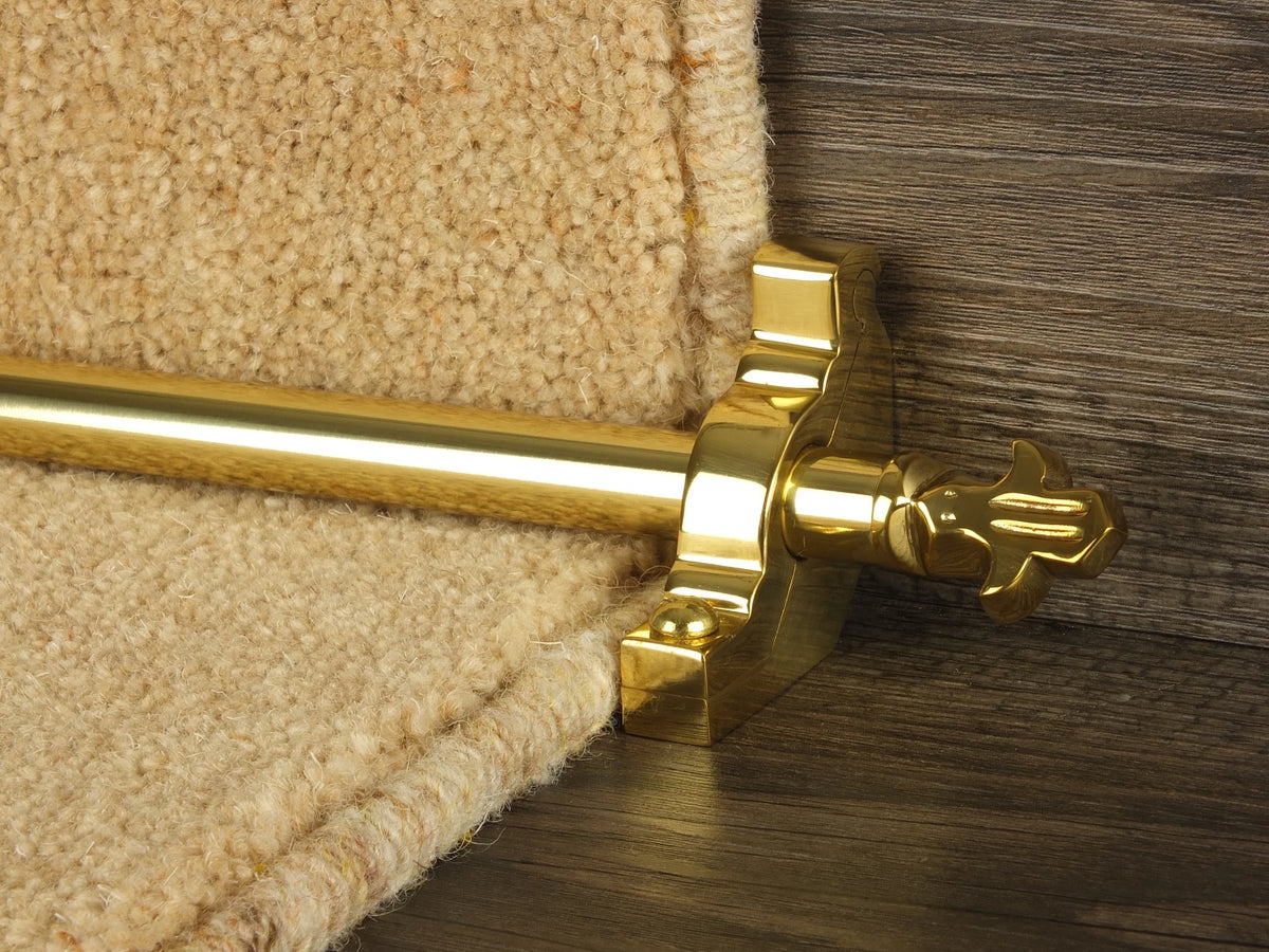 Country Bordeaux Plain 5/8 inch (16mm) Stair Rods — fitting: Fully Fitted (Front Fix) — official Stair Rods UK image