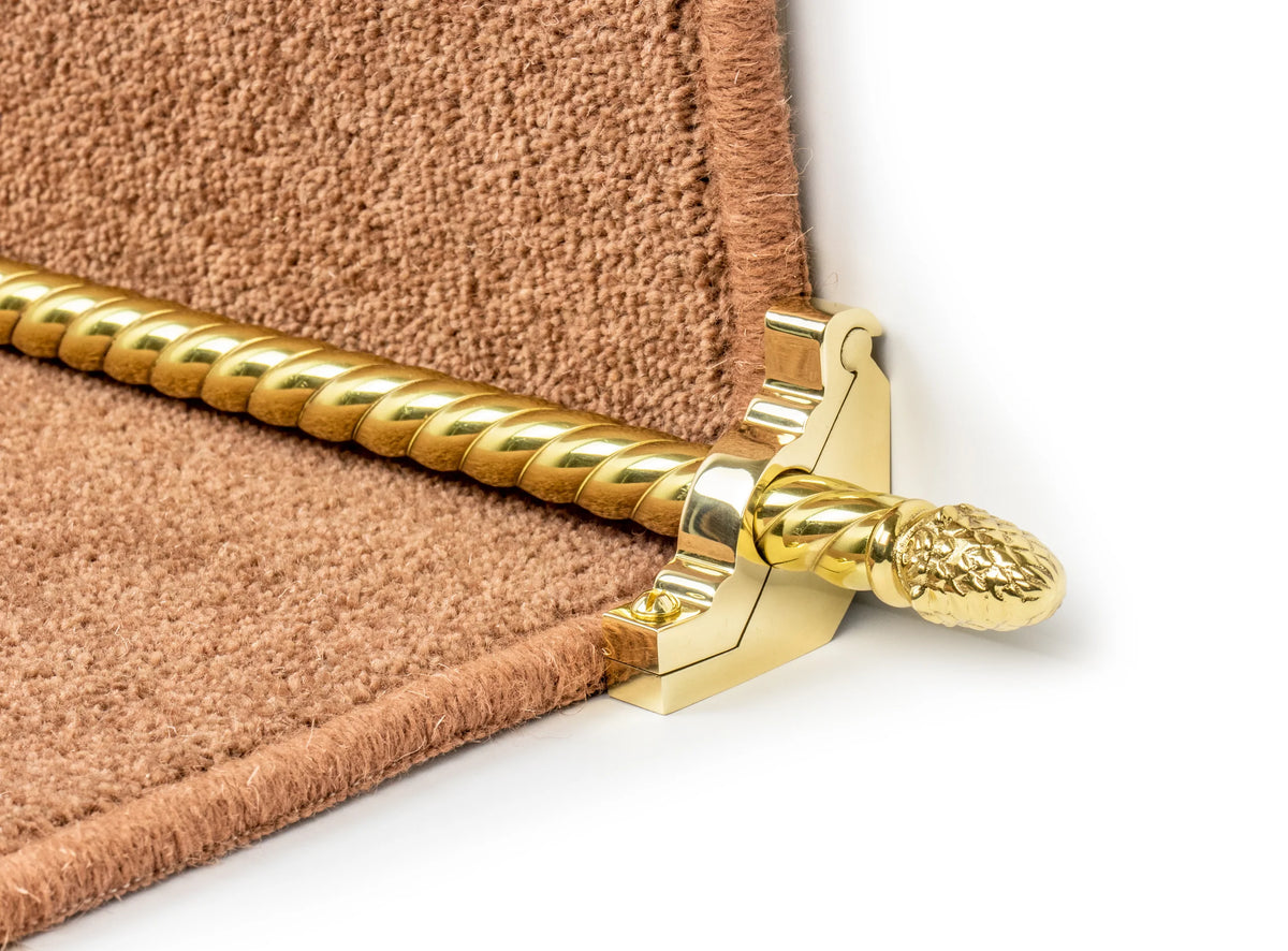 Country Sherwood Plain 5/8 inch (16mm) Stair Rods — Polished Brass — official Stair Rods UK image