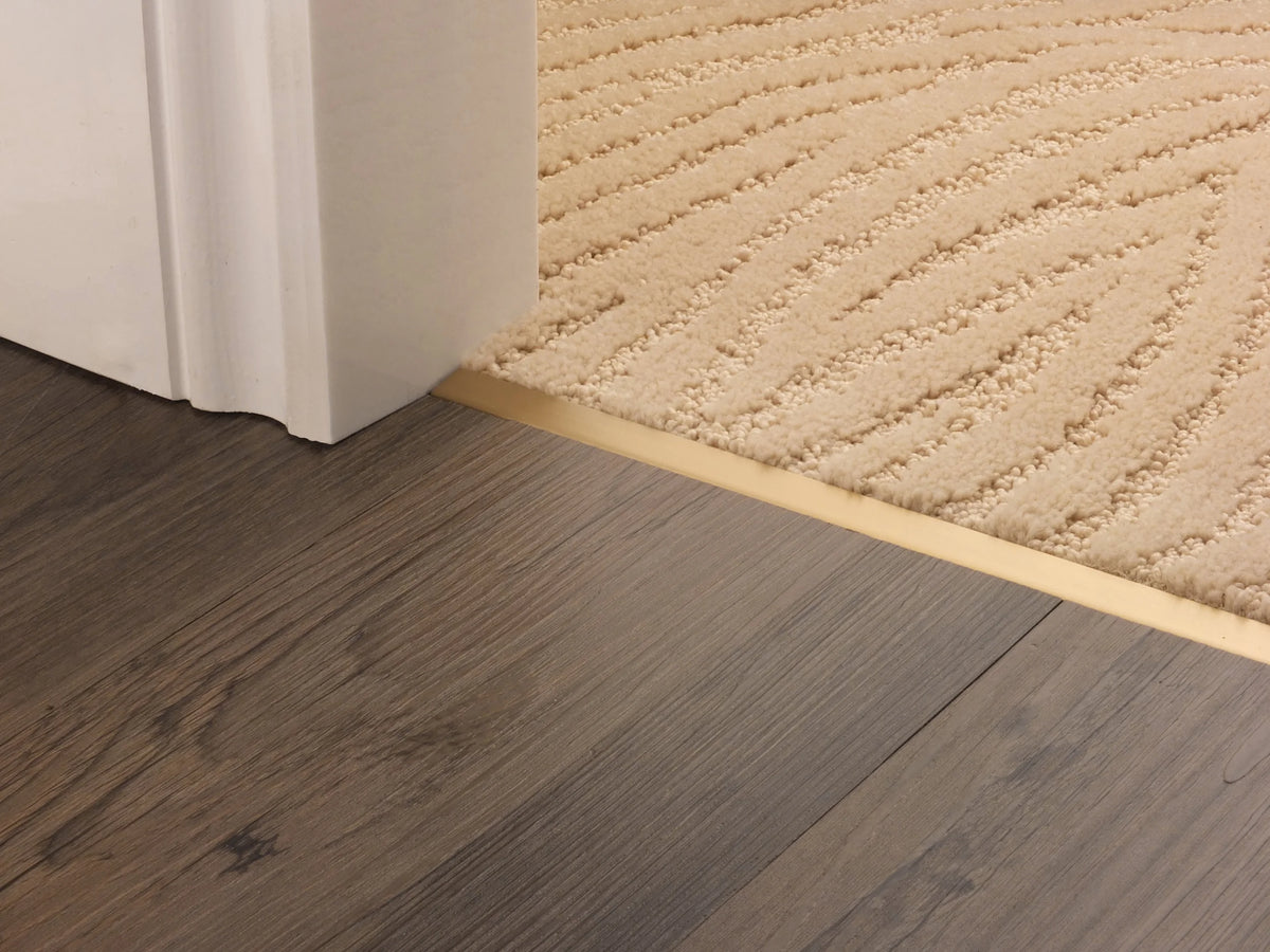 Premier Square Carpet Edge — Satin Brass