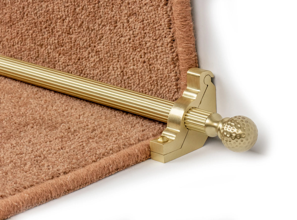 Eastern Promise Dune Stair Rods — Satin Brass — official Stair Rods UK image