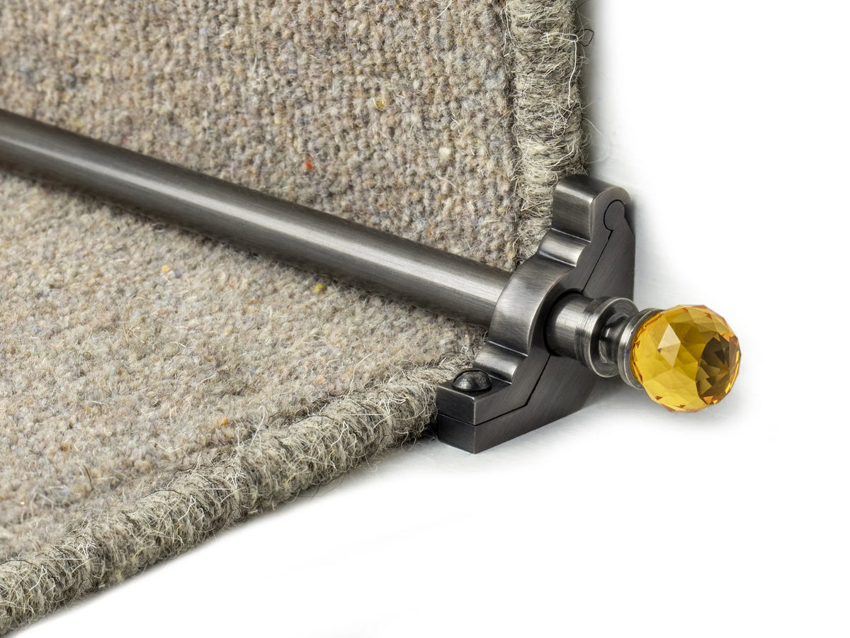 Crystal Amber Stair Rods — Pewter — official Stair Rods UK image