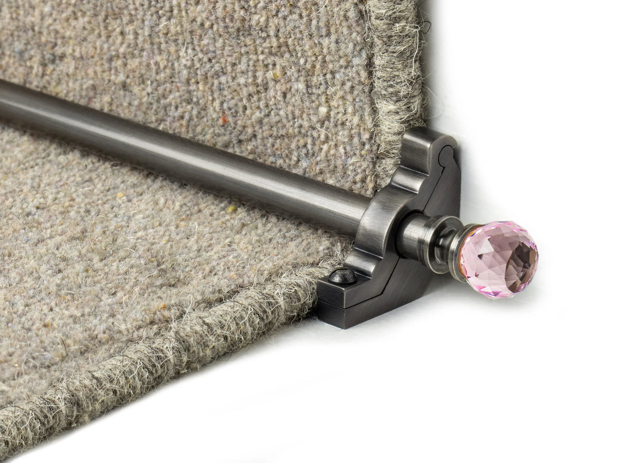 Crystal Rose Stair Rods — Pewter — official Stair Rods UK image
