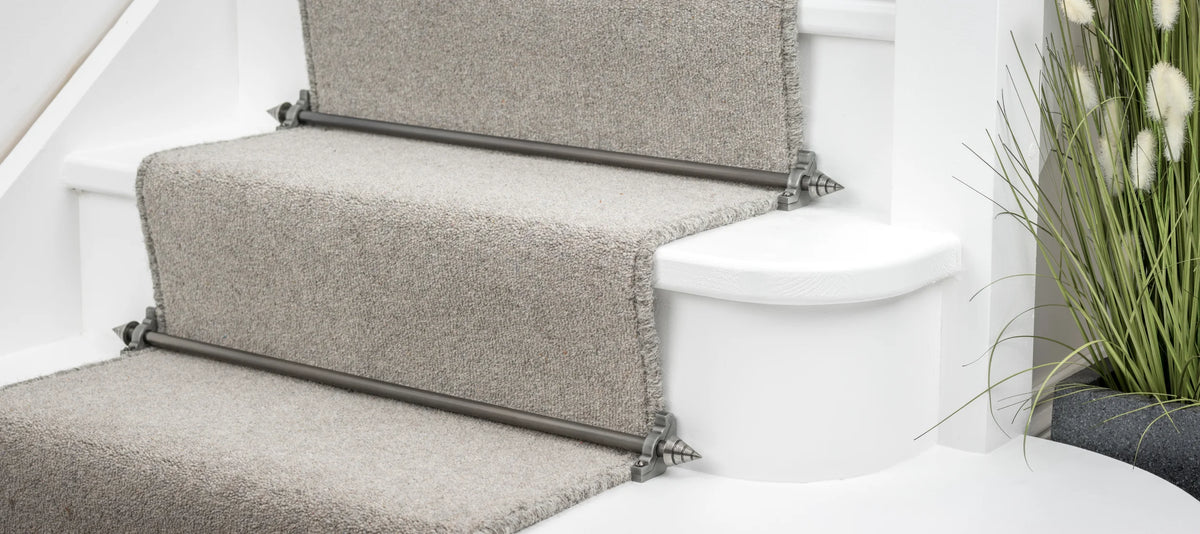 Vision Sphere Stair Rods option and fitting detail — supplier photography