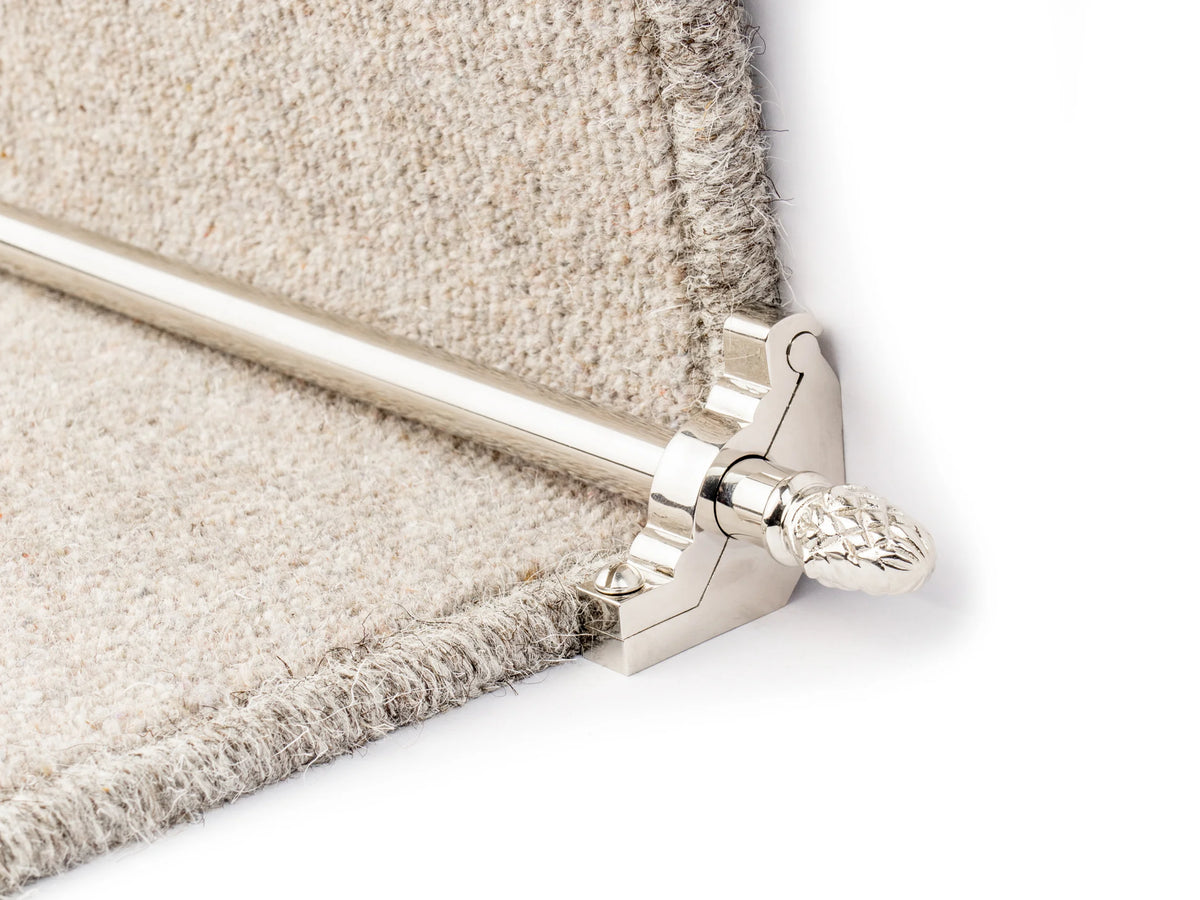 Country Sherwood Reeded 5/8 inch (16mm) Stair Rods — Polished Nickel — official Stair Rods UK image