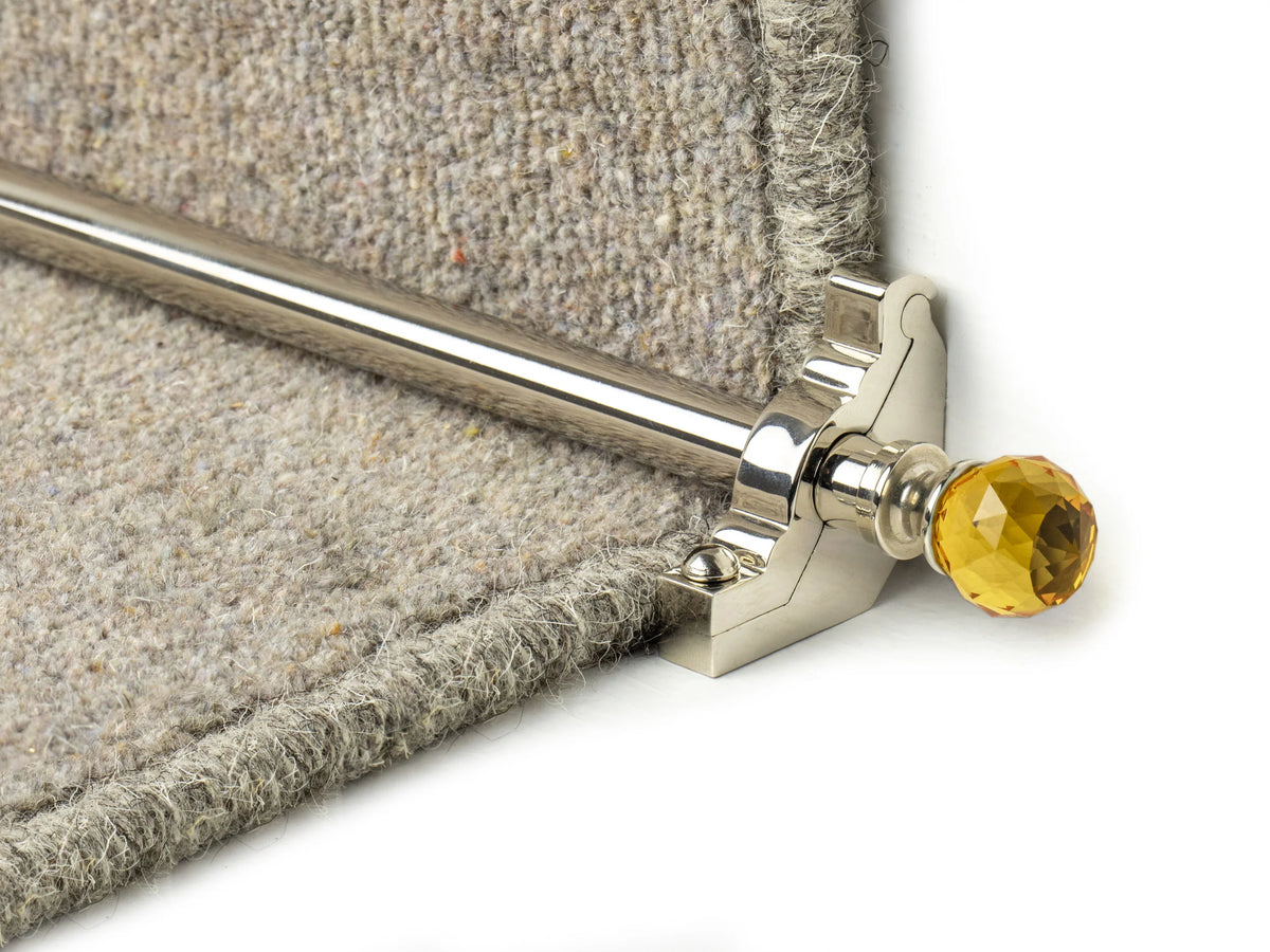 Crystal Amber Stair Rods — Polished Nickel — official Stair Rods UK image