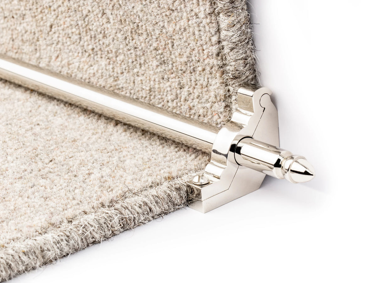 Premier Lancaster Solid Brass Stair Rods — Polished Nickel — official Stair Rods UK image