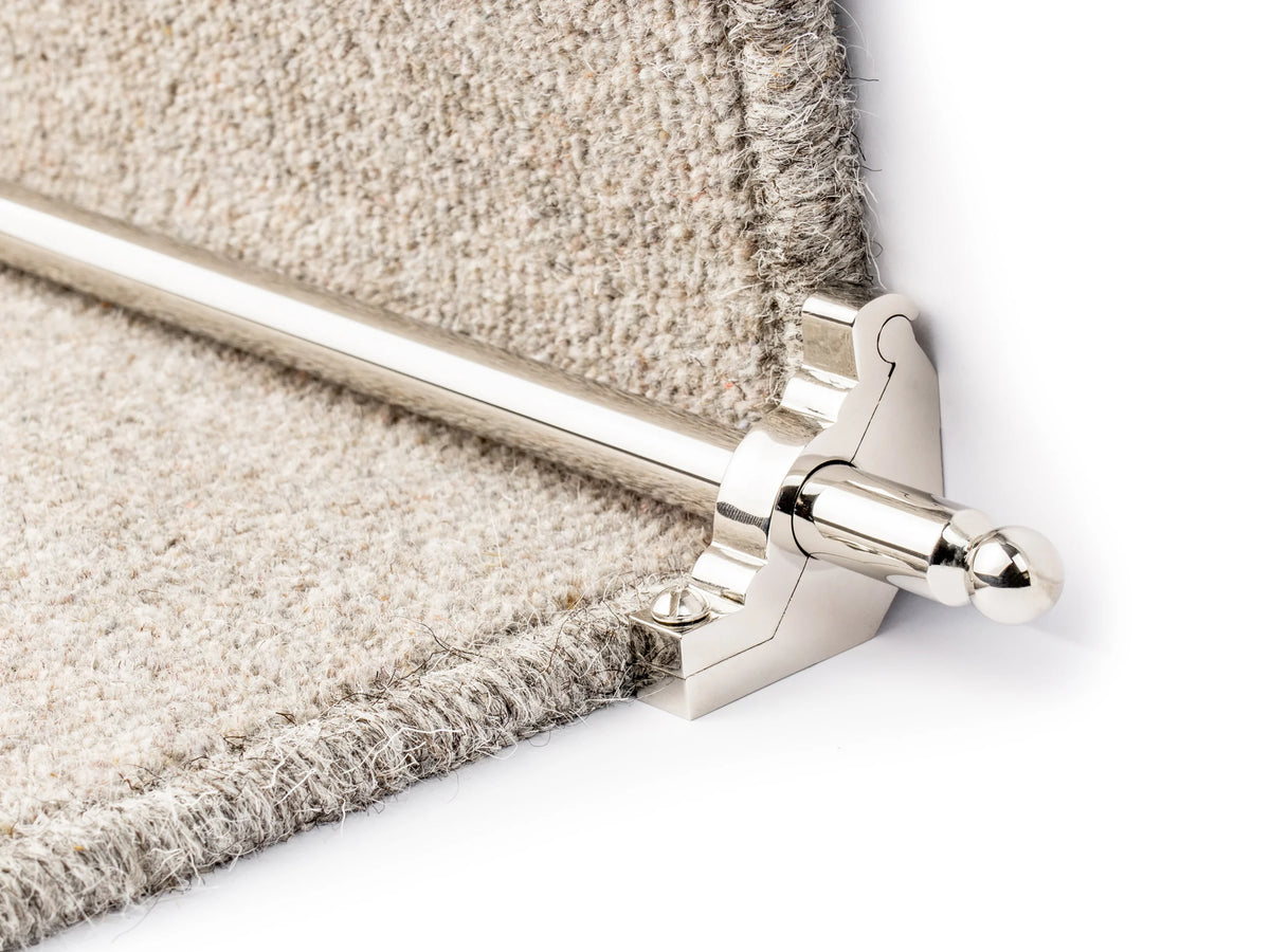 Premier Windsor Solid Brass Stair Rods — Polished Nickel — official Stair Rods UK image