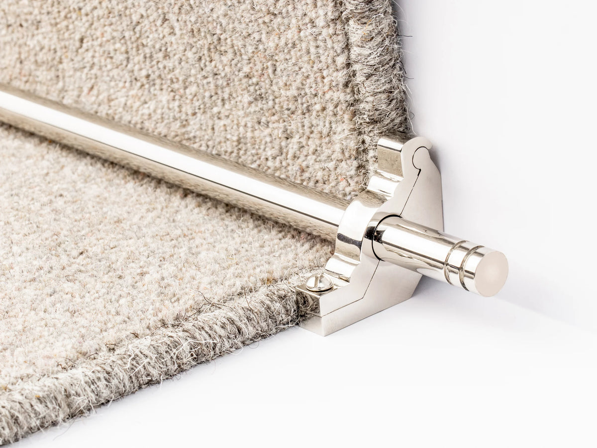 Premier Woburn Solid Brass Stair Rods — Polished Nickel — official Stair Rods UK image