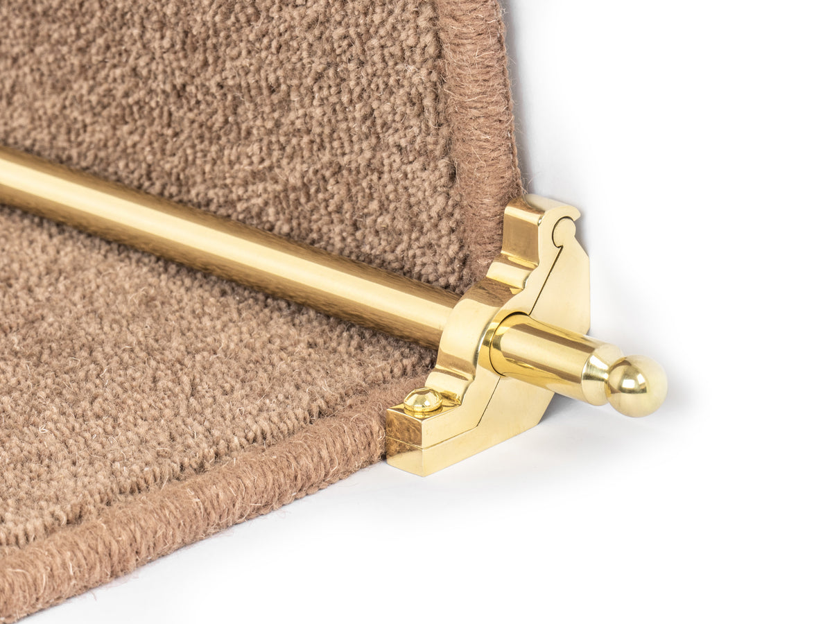 Premier Balmoral Solid Brass Stair Rods option and fitting detail — supplier photography