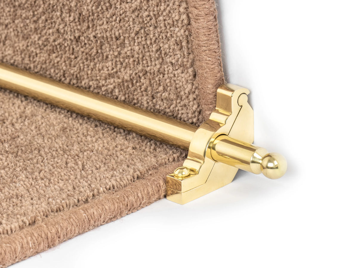 Premier Woburn Solid Brass Stair Rods option and fitting detail — supplier photography