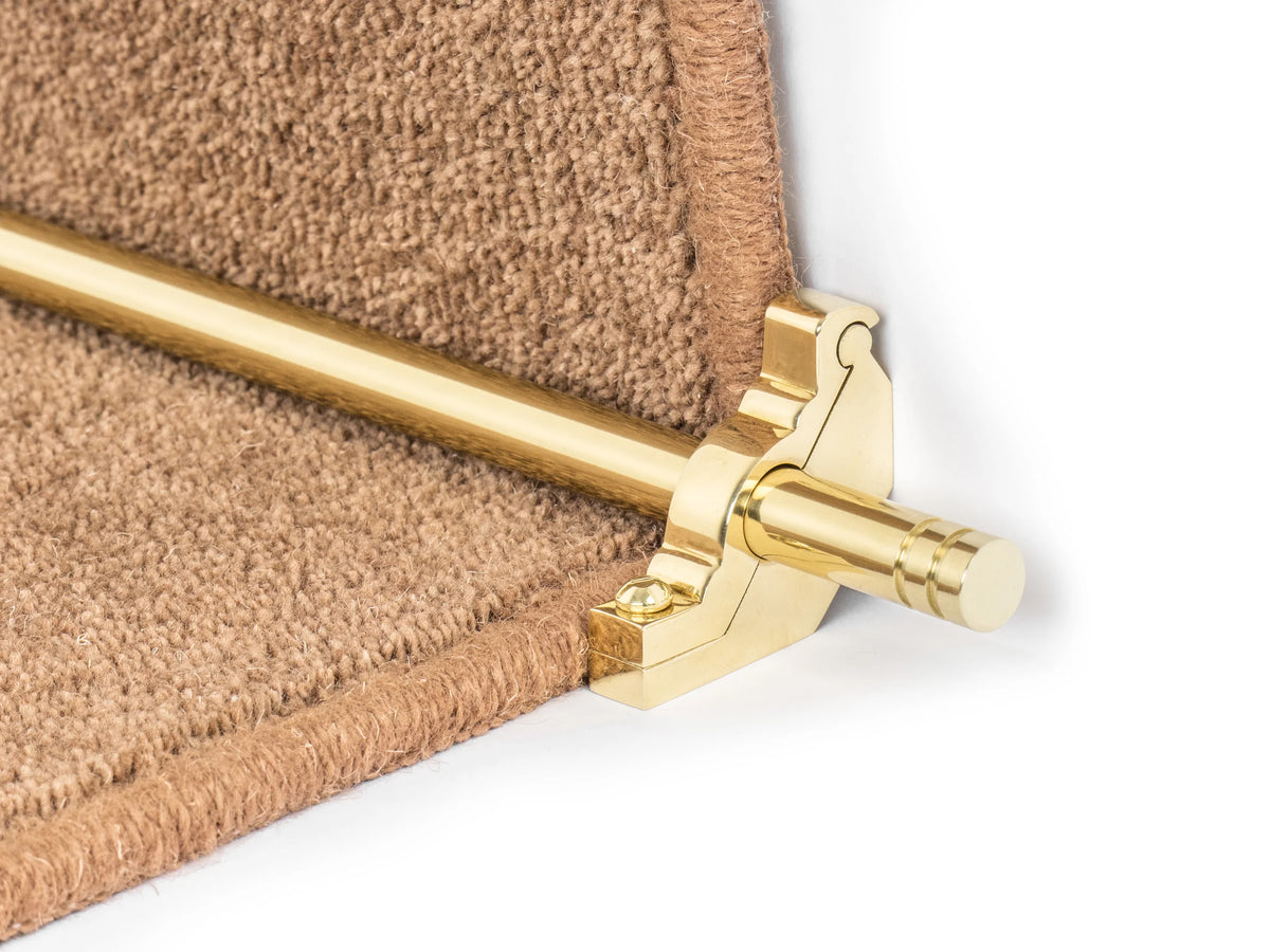 Premier Lancaster Solid Brass Stair Rods option and fitting detail — supplier photography