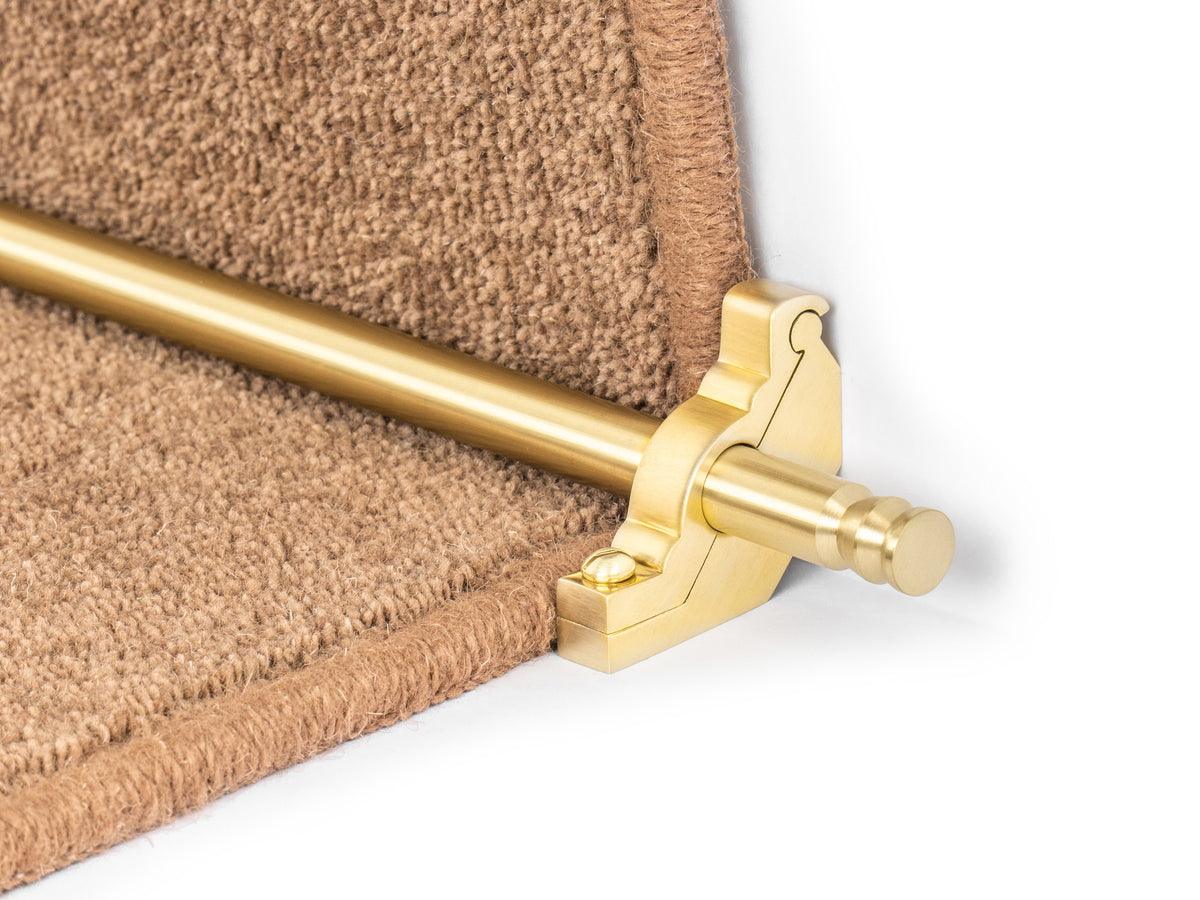 Premier Balmoral Solid Brass Stair Rods — Satin Brass — official Stair Rods UK image