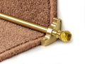 Crystal Amber Stair Rods — Satin Brass — official Stair Rods UK image