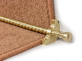 Country Balladeer Spiral 1/2 inch (12mm) Stair Rods — Satin Brass — official Stair Rods UK image