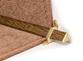 Tudor Wooden Stair Rods — Dark Oak — Satin Brass — official Stair Rods UK image