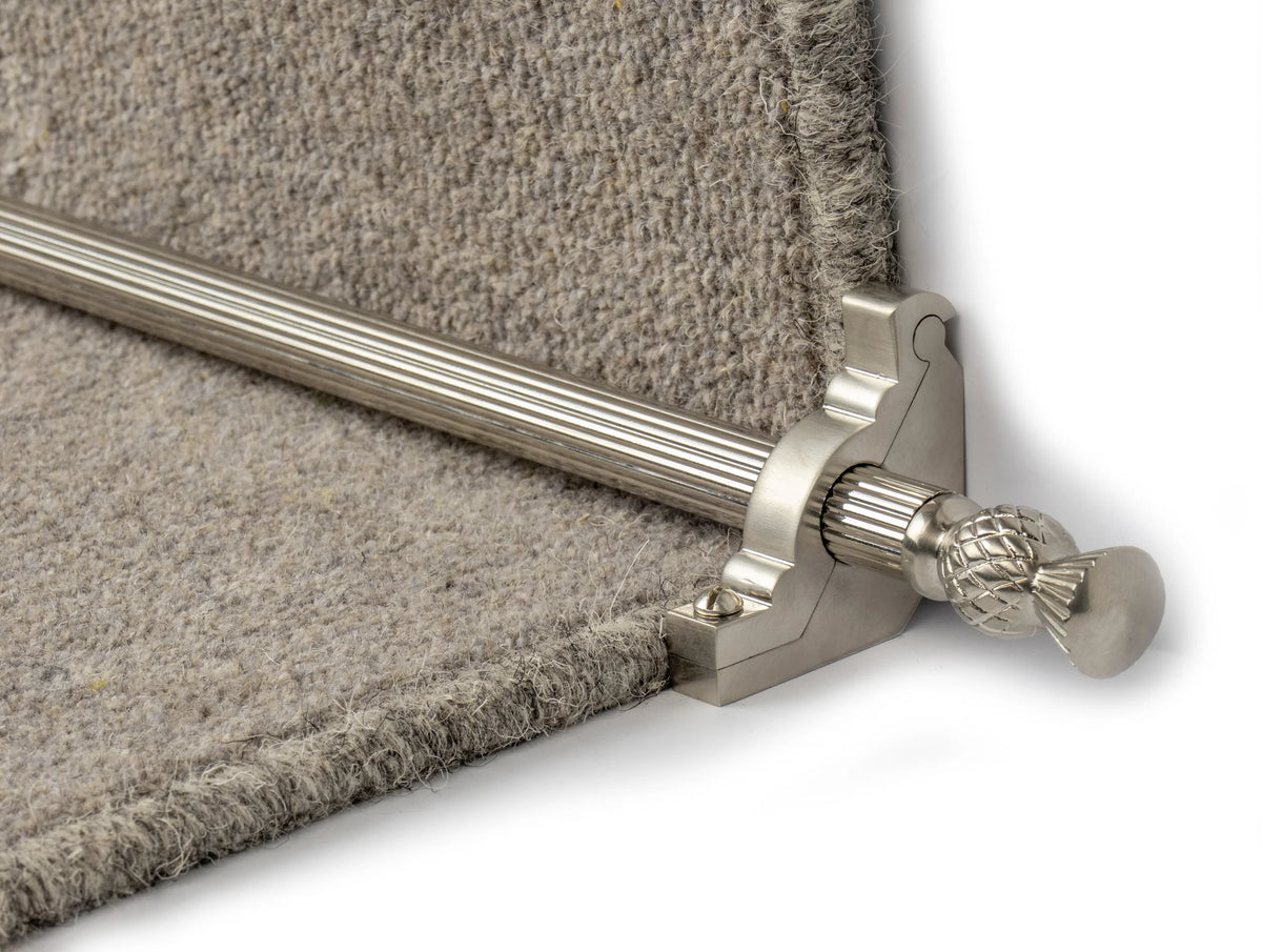 Country Arran Plain 1/2 inch (12mm) Stair Rods — Satin Nickel — official Stair Rods UK image