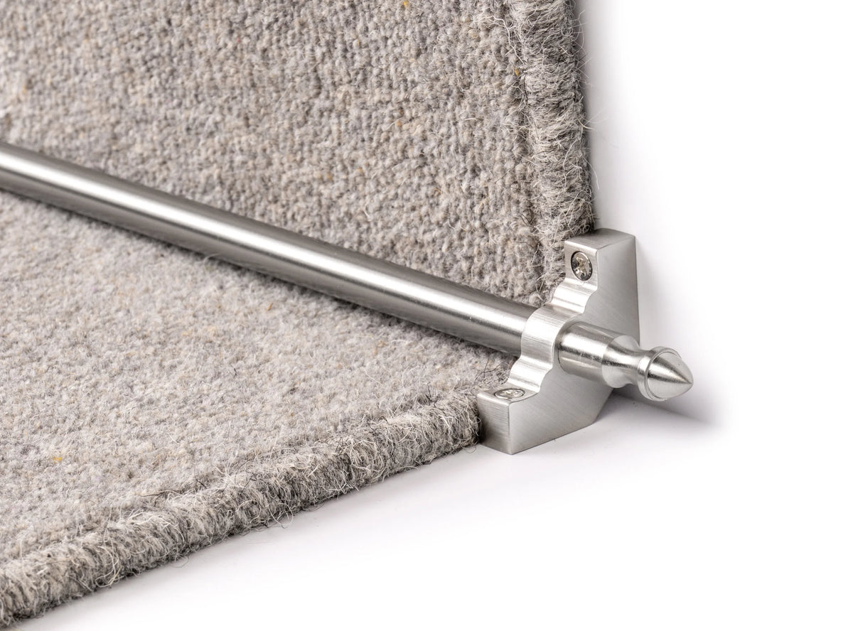 Homepride Retro-Fit Stair Rods — Satin Nickel — official Stair Rods UK image